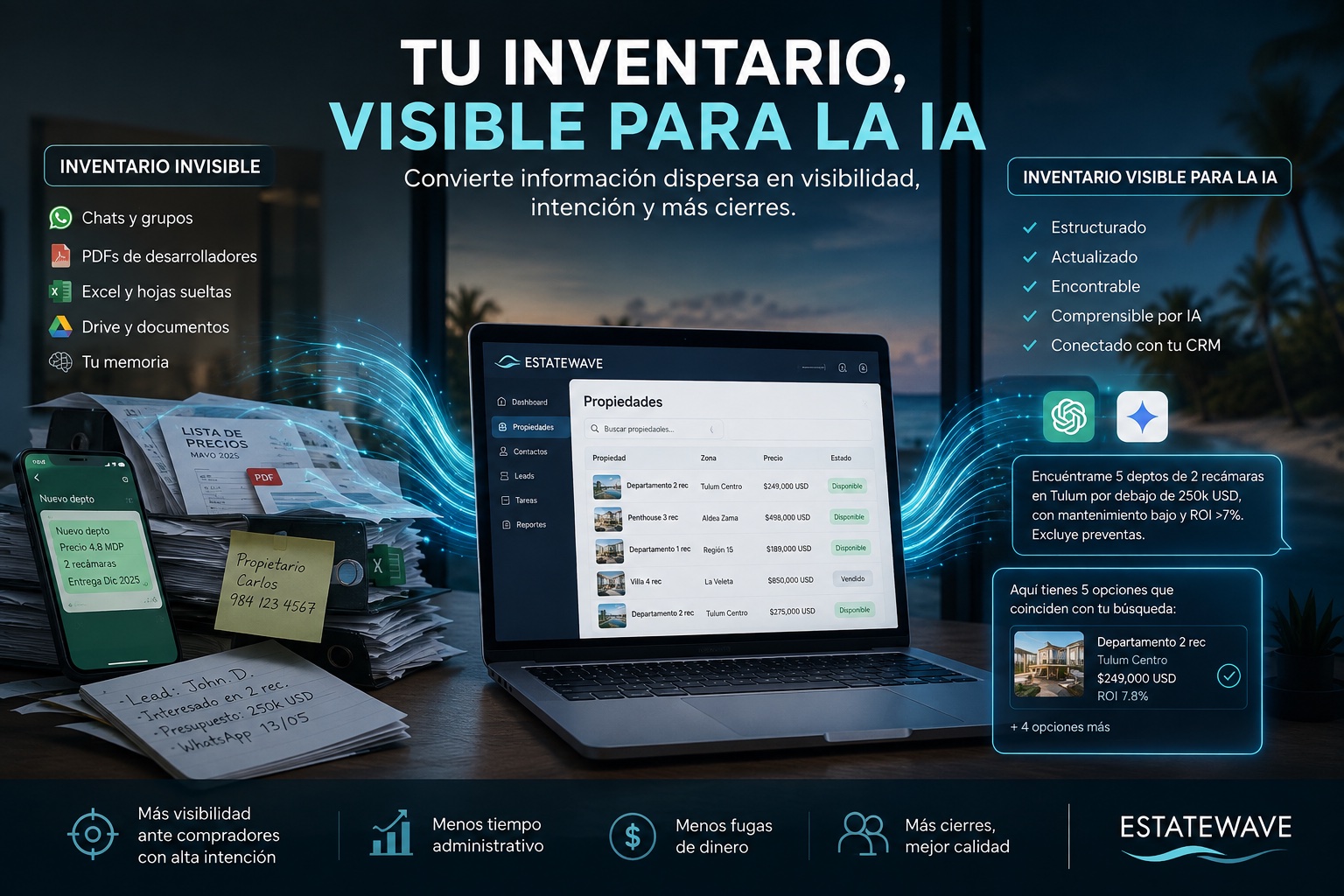 Tu inventario, visible para la IA: la nueva ventaja del broker inmobiliario